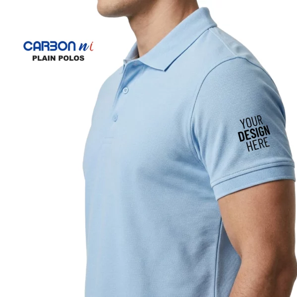 Carbon Ni Classic Solid Cotton Polo T-Shirt for Men