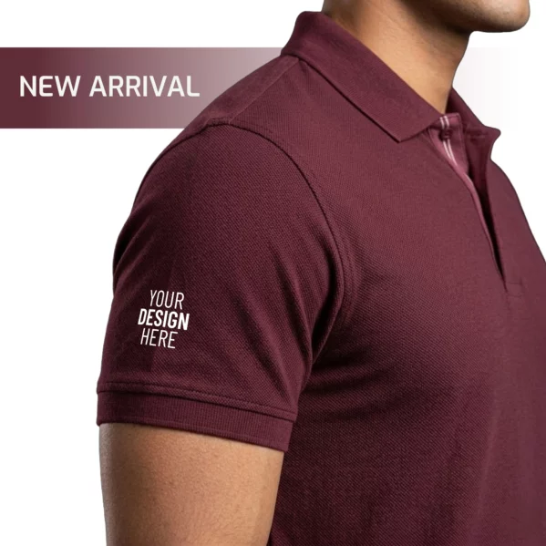 Carbon Ni Plain Cotton Polo T-Shirt for Men