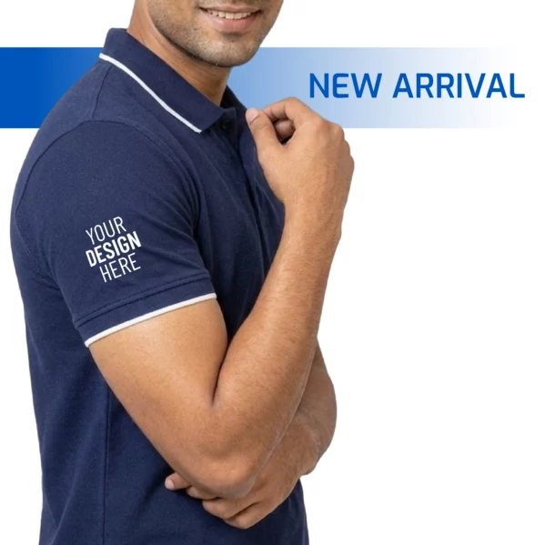 Carbon Ni Tipping 100% Cotton Polo T-Shirt for Men