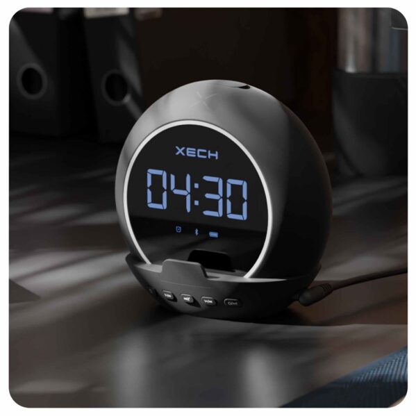 XECH Ellipse Bluetooth Clock Speaker with Phone Stand